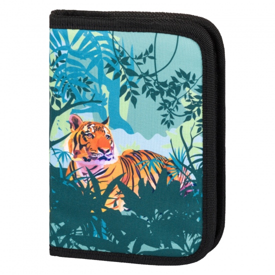 Baagl Školní penál klasik dvě chlopně Tygr