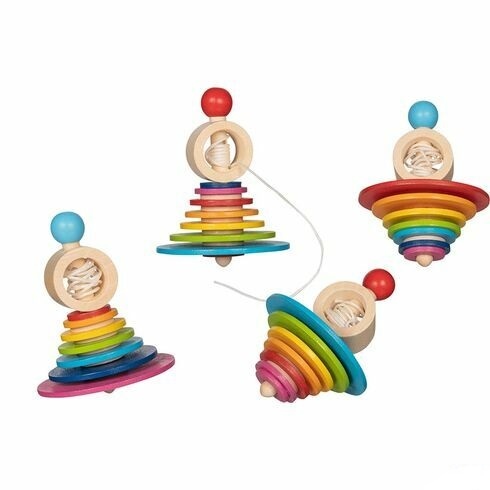 Dřevěná káča s provázkem