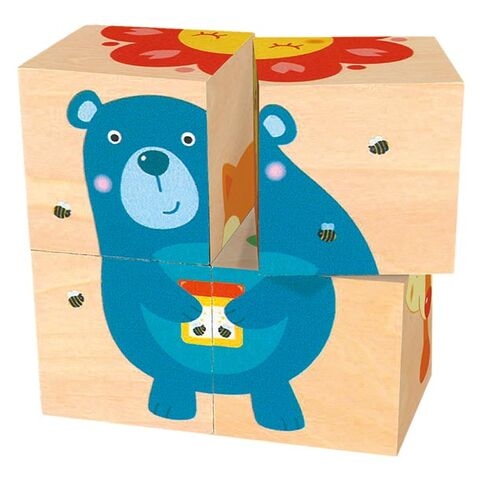 Puzzle - Kostky zvířata 6 ks