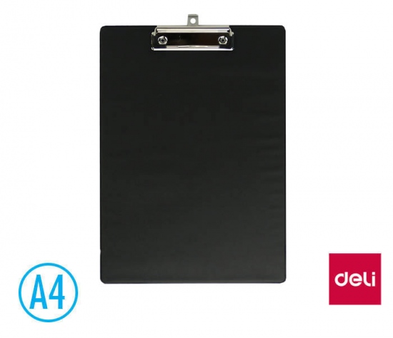 Podložka psací s klipem A4 Deli černá
