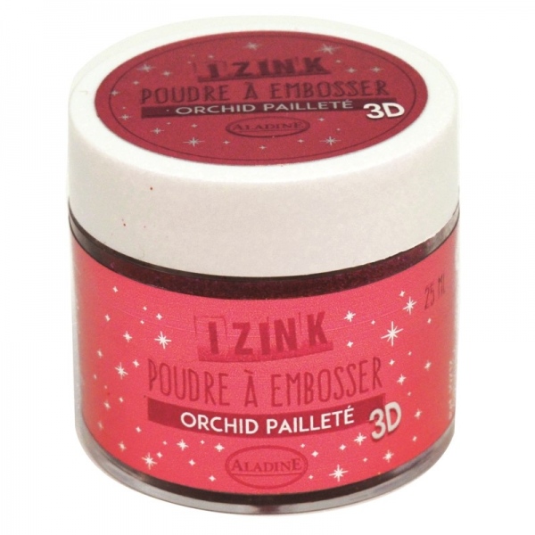 Embosovací prášek Aladine 25 ml - orchid tm. růžová třpytivá