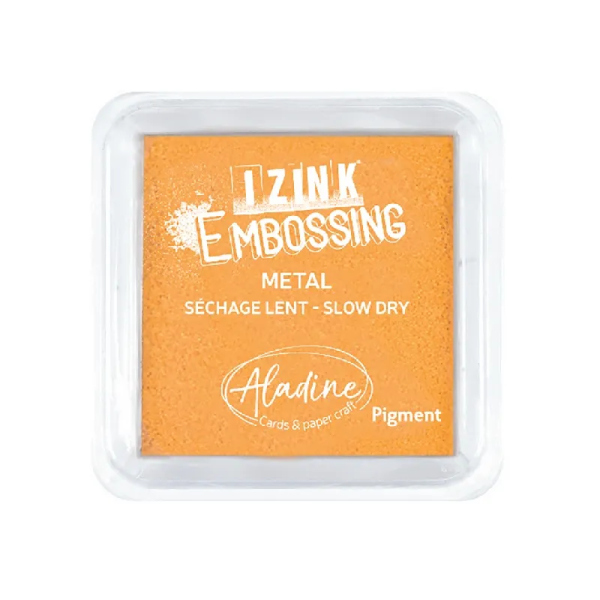Levně Razítkovací polštářek AladineIZINK EMBOSSING - metal yellow metalická žlutá