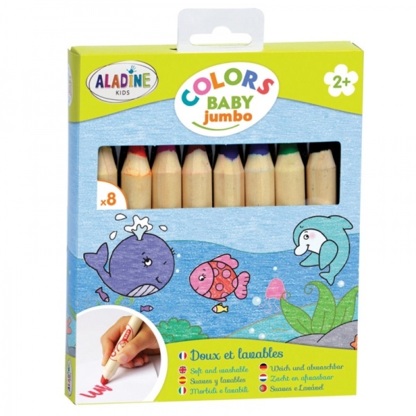 Pastelky pro nejmenší Aladine COLORS BABY JUMBO 8 ks