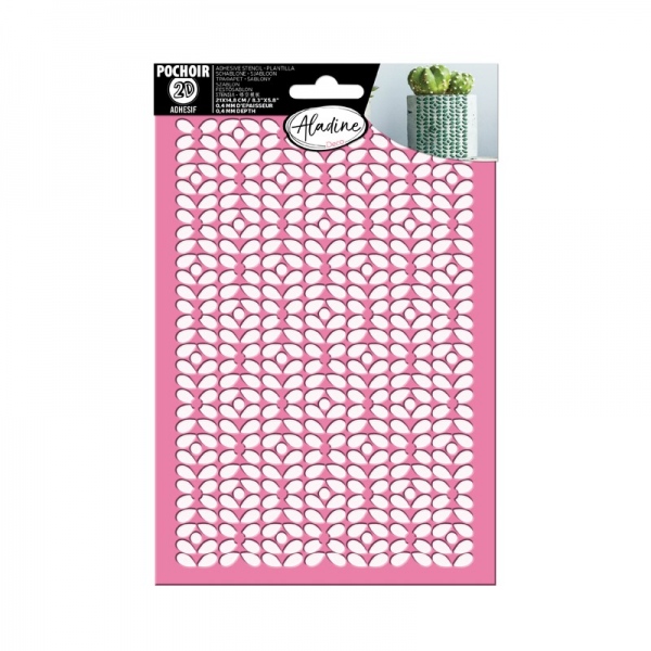 Silikonová samolepicí šablona Aladine 3D - Lístečky