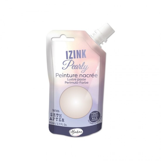 Perleťová barva Aladine Izink Pearly 80 ml - ecru béžová