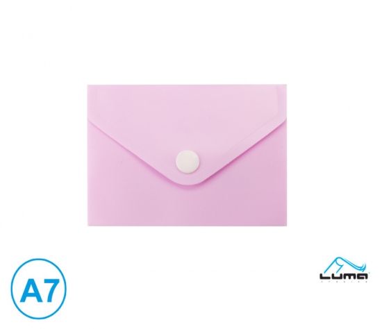 Obal spisový s klopou a drukem A7 pastel Luma, fialový