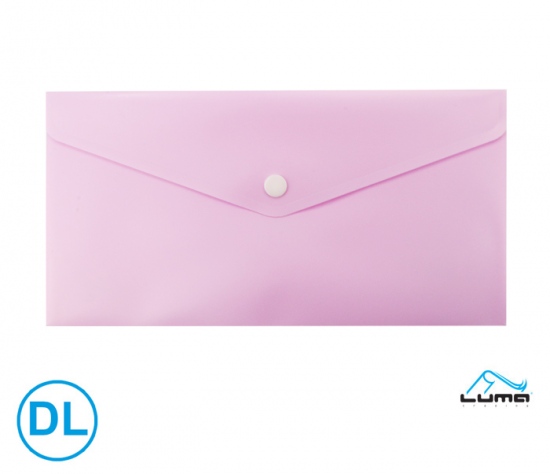 Obal spisový s klopou a drukem Dl pastel Luma, fialový
