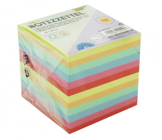 Bloček Kostka barevná 90 x 90mm, nelepená