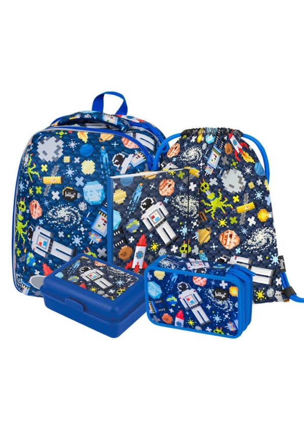 Baagl Set 5 Shelly Space Game: aktovka, penál, sáček, desky, box