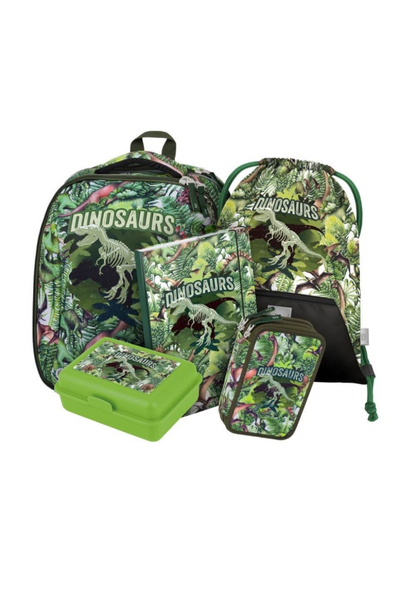 Baagl Set 5 Shelly Dinosaurus: aktovka, penál, sáček, desky, box