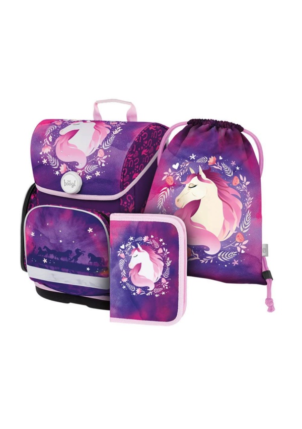 Baagl Set 3 Ergo Kůň: aktovka, penál, sáček