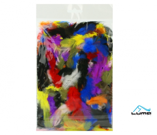 Peří barevné 10g mix Luma