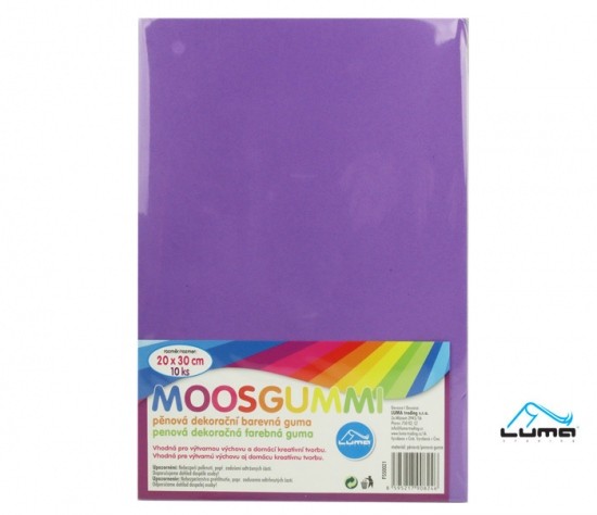 Moosgummi A4 fialová Luma 1 ks