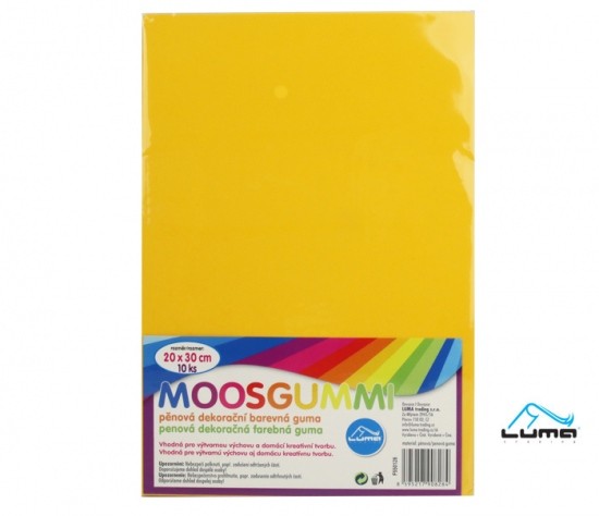 Moosgummi A4 oranžová světle Luma, 1 ks