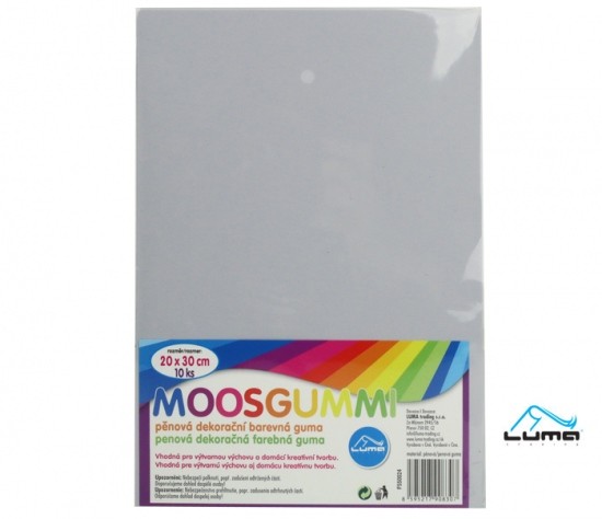 Moosgummi A4 šedá Luma 1 ks