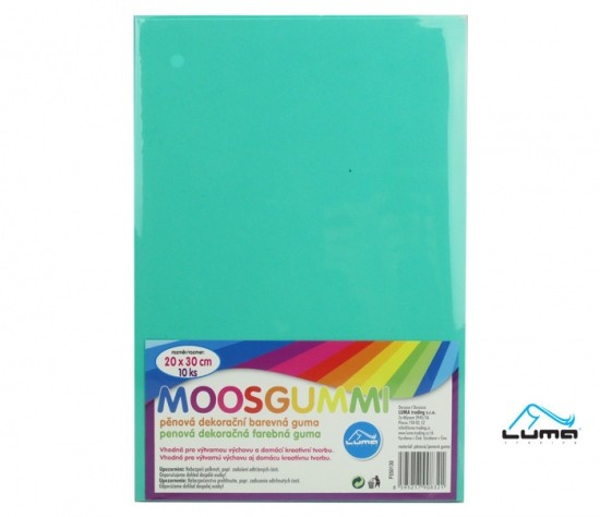 Moosgummi A4 tyrkysová Luma, 1 ks