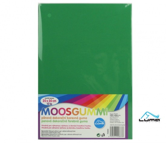 Moosgummi A4 zelená Luma, 1 ks