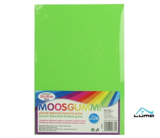 Moosgummi A4 zelená světle Luma 1 ks