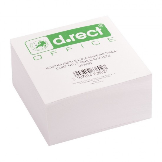 Bloček Kostka bílá 85 x 85 x 40mm nelepená