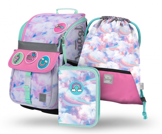 Baagl set 3 Zippy Nebe - Kreativ: aktovka, penál, sáček