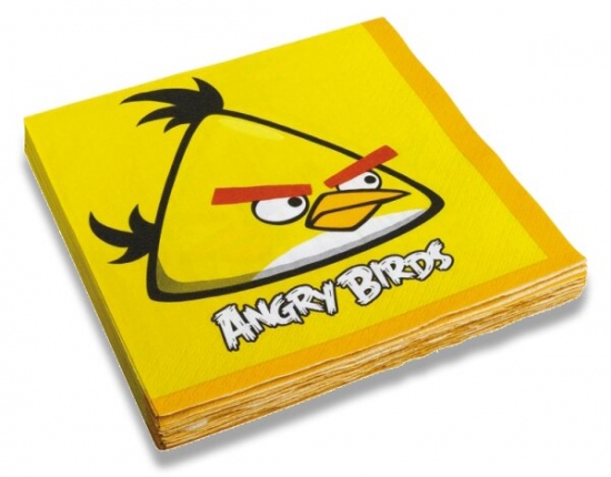 Papírové ubrousky Angry Birds 33 x 33 cm, 20 ks