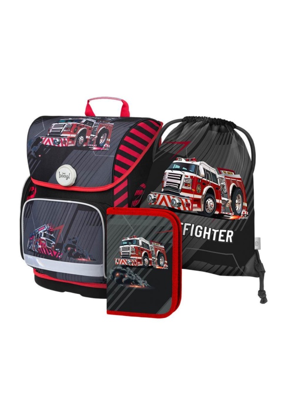Baagl set 3 Ergo Hasiči: aktovka, penál, sáček