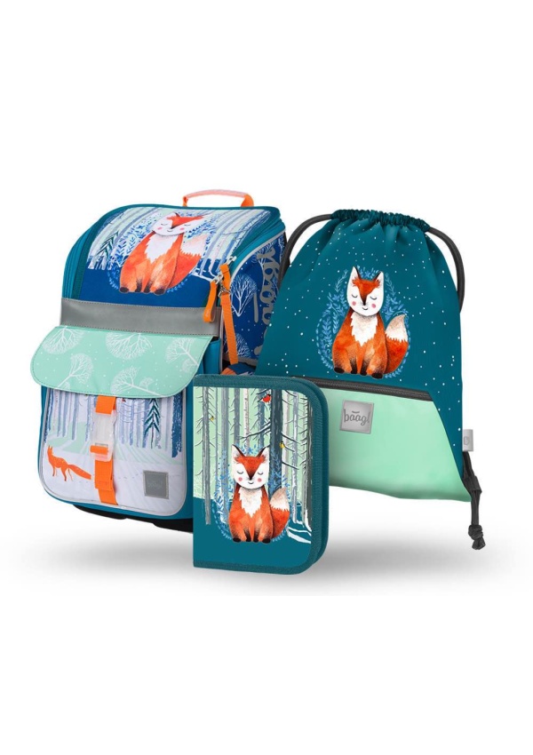 Baagl set 3 Zippy Liška: aktovka, penál, sáček