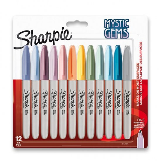 Permanentní popisovač Sharpie Fine Mystic sada 12 barev