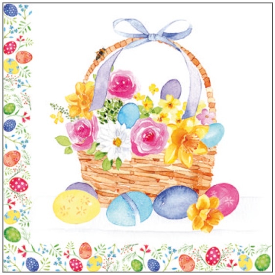 Papírové ubrousky velikonoční, třívrstvé 33 x 33 cm, 20 ks 