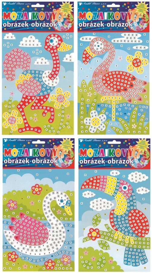 Mozaika ptáci 23x16 cm