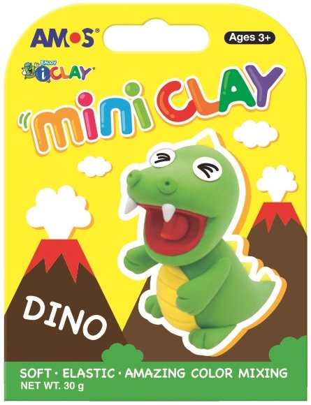 I-Clay Mini I - Clay modelovací hmota 4 x 7,5 g Dino