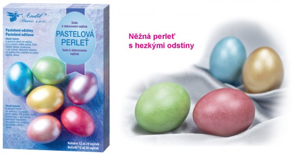 Sada k dekorování vyfouknutých vajíček - pastelová perleť