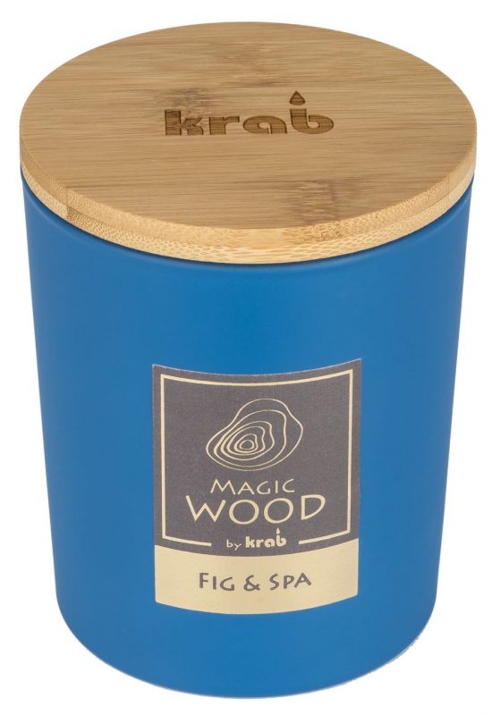 Svíčka Magic Wood s dřevěným knotem - Fig & Spa 300g 