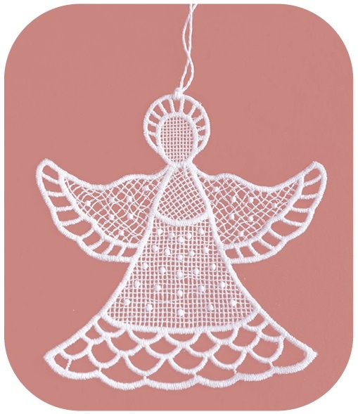 Háčkovaný anděl 12 cm