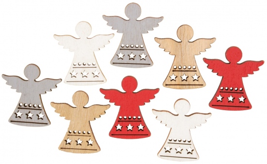 Anděl dřevěný 3,5 cm 8 ks