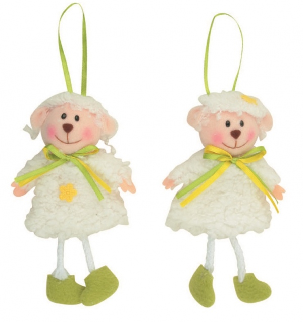 Ovečka plyšová na zavěšení 15 cm 