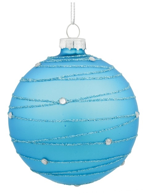 Sada skleněných baněk 8 cm, 4 ks v balení