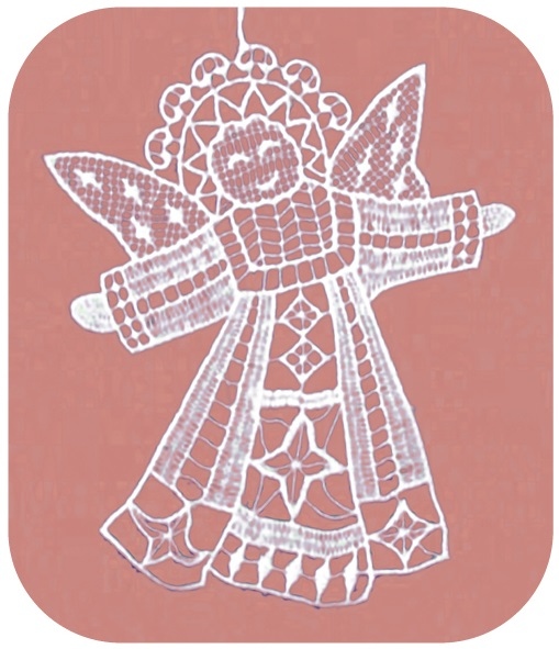 Háčkovaný anděl 16cm