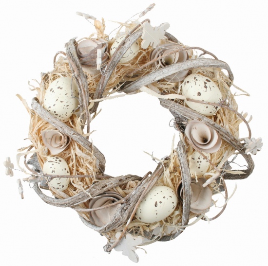 Velikonoční věnec, přírodní 22 cm 