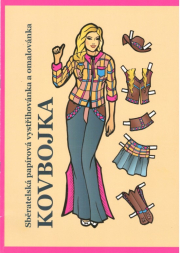 Kovbojka - Sběratelská papírová vystřihovánka a omalovánka