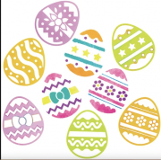 Šablony velikonoční vajíčka (6ks) AT441 