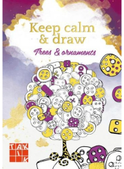 Keep calm & draw - Trees and ornaments (antistresové omalovánky)