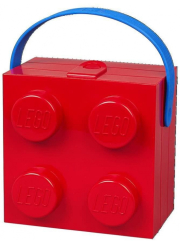 Svačinový box LEGO s rukojetí - červený