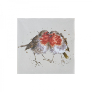 Papírové ubrousky Wrendale Designs, 24 x 24 cm – červenky