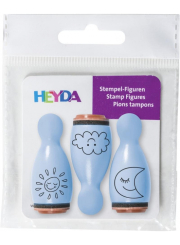 HEYDA Dřevěná razítka kuželky - obloha