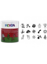 HEYDA Dřevěná razítka - vánoce 15 ks
