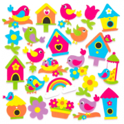 Pěnové samolepky ptáčci (120ks) AW306