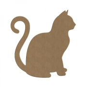 Dřevěný výřez k dekoraci Gomille, 23 x 24 cm – kočka velká