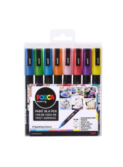 POSCA Sada akrylových popisovačů - třpytivé barvy 8 ks