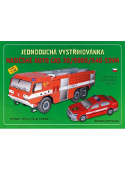 Hasičské auto CAS 30/9000/540-S3VH - Jednoduchá vystřihovánka